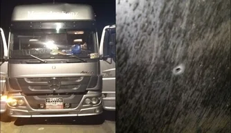 Caminhão interceptado pela Força Tática