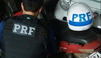 Moto apreendida pela PRF em Pedro II