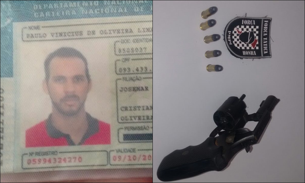 Homem é preso com arma de fogo em Fronteiras