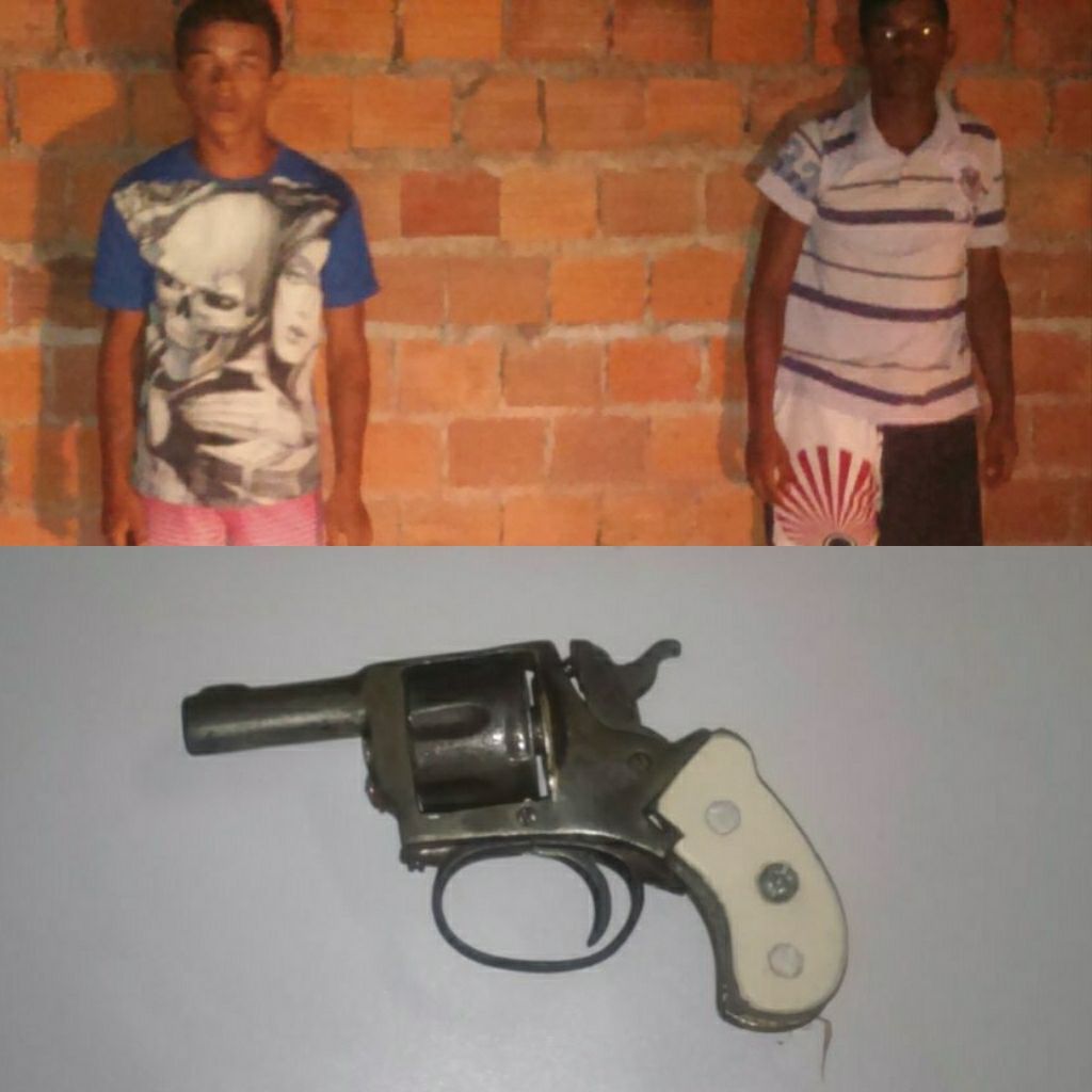 Os dois irão responder por porte ilegal de arma de fogo de uso permitido.