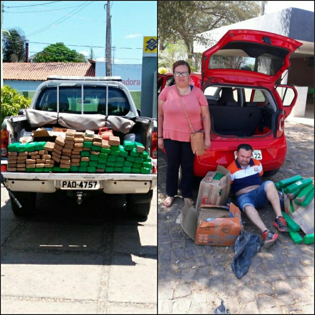 Carlos Ferreira e sua esposa Fabíola Nunes foram presos por tráfico de drogas.