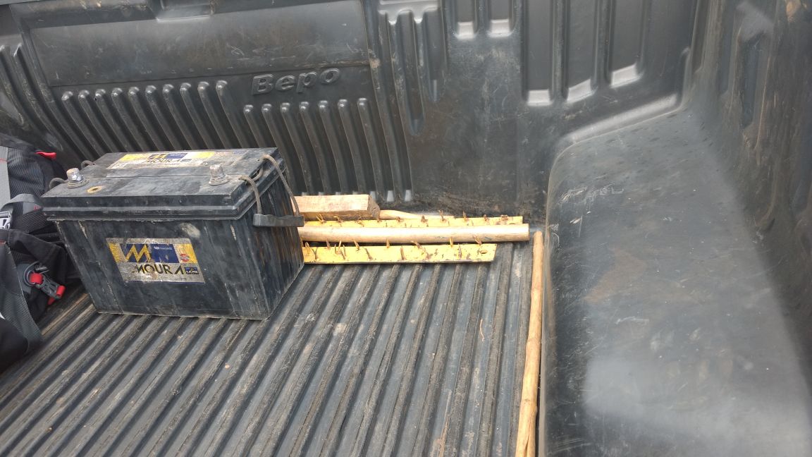 Uma das baterias apreendidas