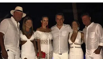 Ciro Nogueira com Iracema Portella no réveillon