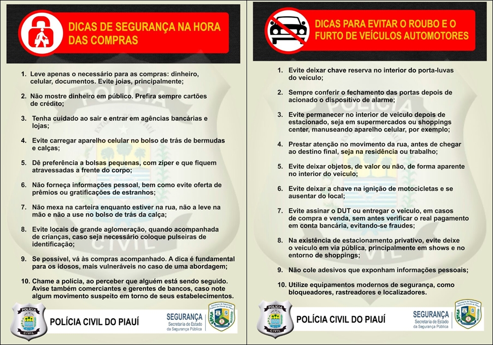 Dicas de segurança