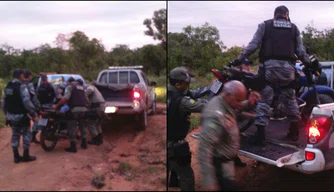 Moto apreendida pela Polícia Militar.