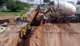 Obras da Construção de adutora
