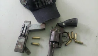 Armas apreendidas com os jovens