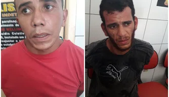 Presos José Antônio Amorim Neto e Fagner Dantas de Sousa, vulgo Faguinho.