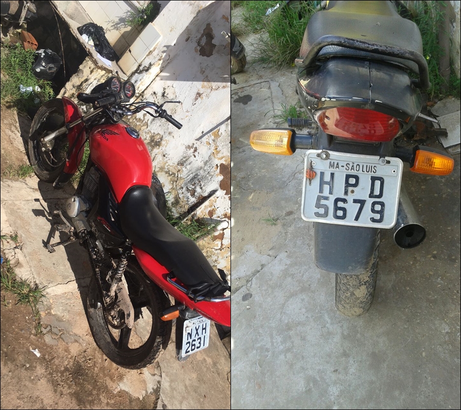 Motocicletas encontradas sem restrição de roubo.