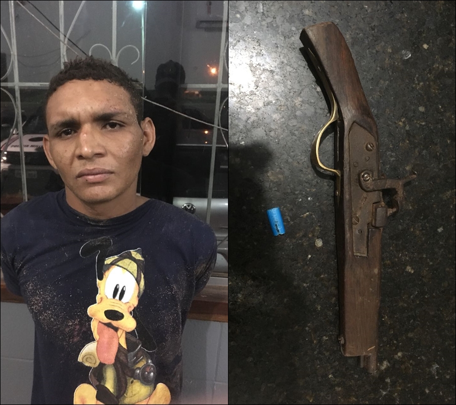 Jovem é preso com arma de fogo após esfaquear homem em Timon.