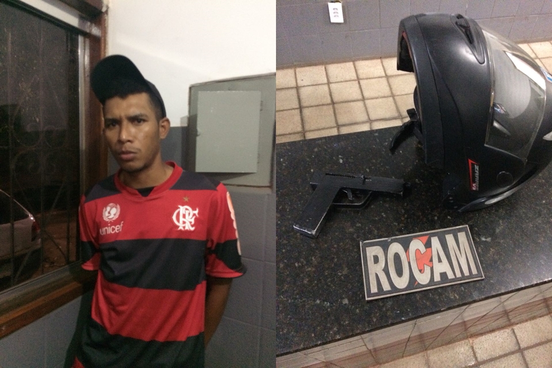 Acusado foi preso pela PM por porte ilegal de arma de fogo de fabricação caseira.