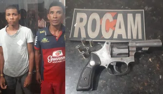 Os acusados foram presos no bairro Cidade Nova com revólver e munições.