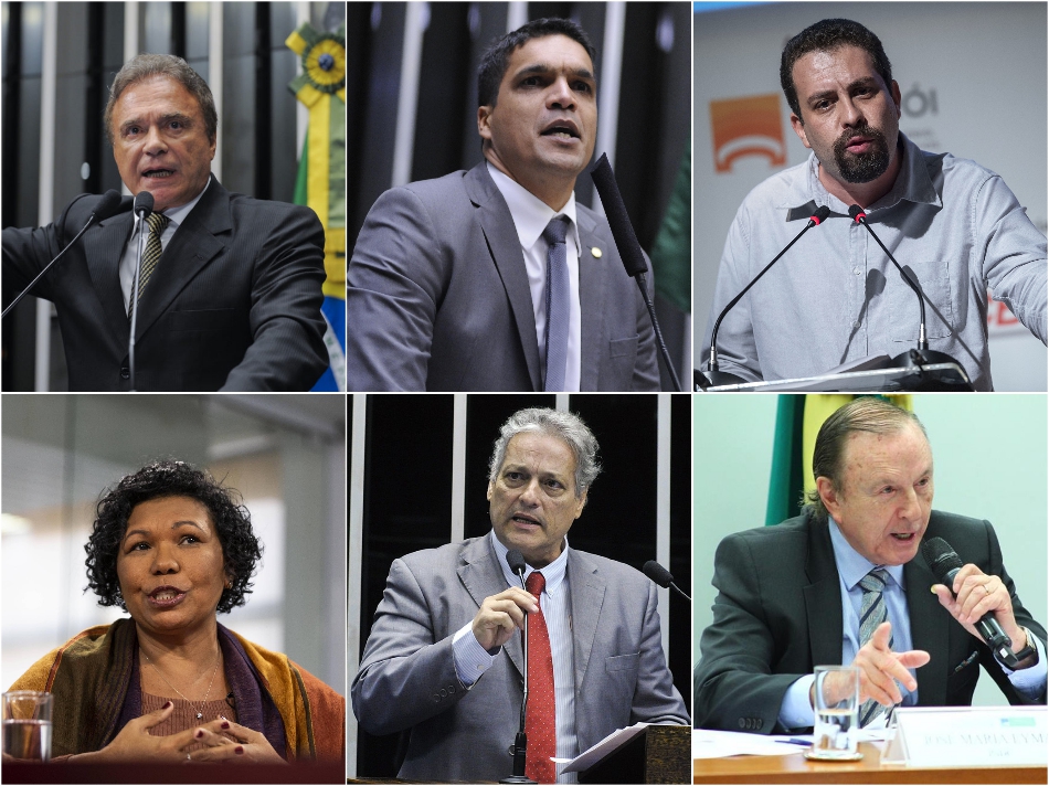 Álvaro Dias, Cabo Daciolo, Guilherme Boulos, Vera Lúcia, João Goulart Filho e José Maria Eymael.