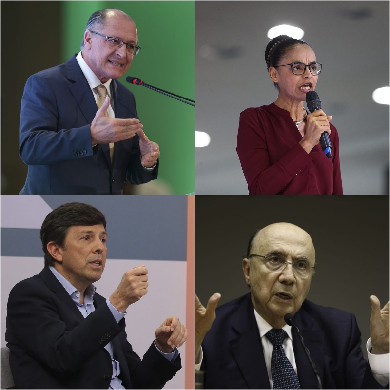 Geraldo Alckmin, Marina Silva, João Amoêdo e Henrique Meirelles.