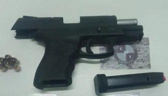 Arma apreendida pela polícia