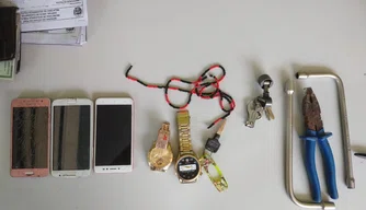Equipamentos apreendidos pela polícia