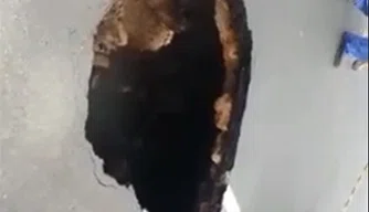 A cratera se abriu na tarde desta quinta-feira (6)