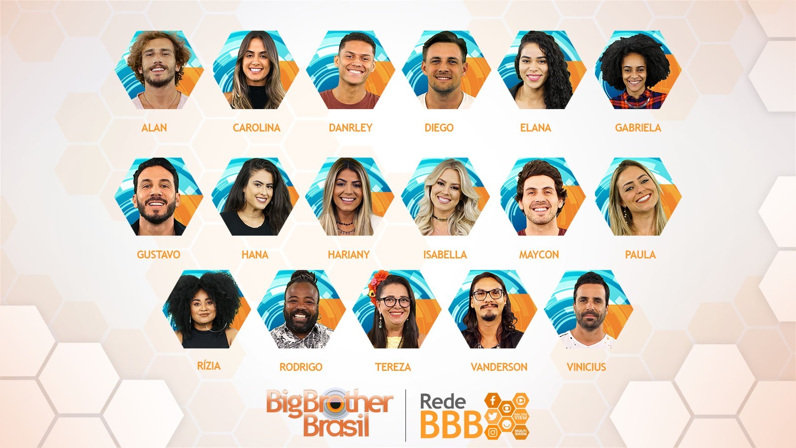 Participantes do Big Brother Brasil 2019.