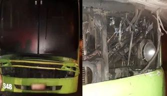 Ônibus foi incendiado no Residencial Betinho.