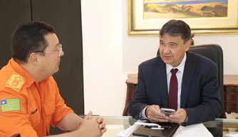 Governador e comandante dos Bombeiros tratam de reforço da corporação para Parnaíba.