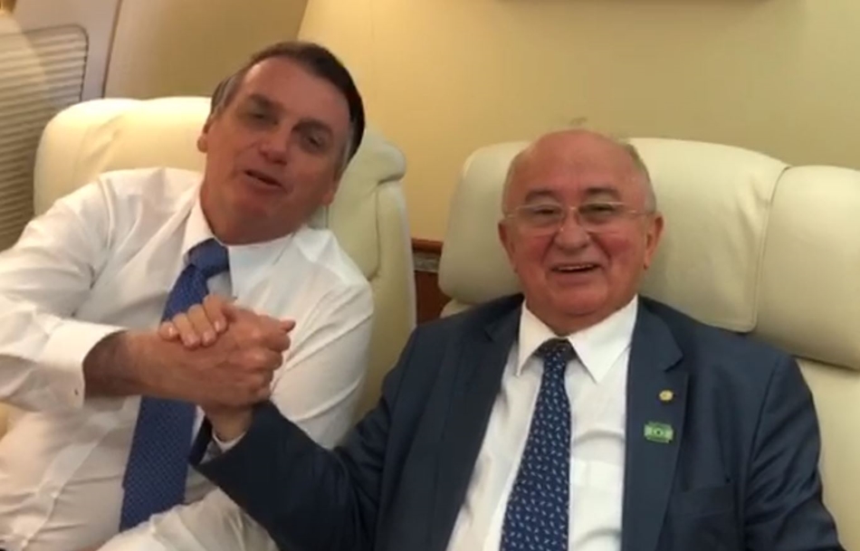 Presidente Jair Bolsonaro (PSL) e o deputado Júlio César (PSD).