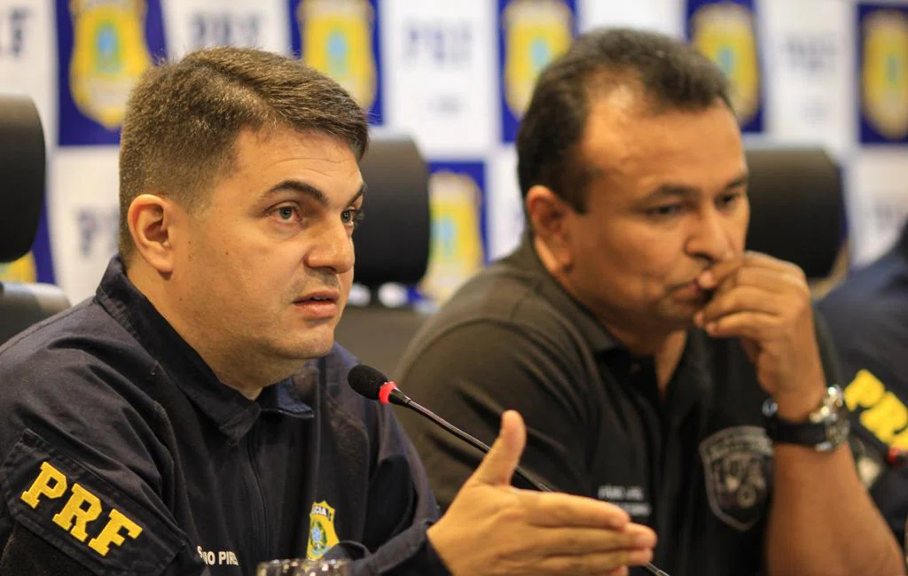 Stênio Pires, superintendente da PRF no Piauí, e Fábio Abreu, secretário estadual de Segurança Pública.