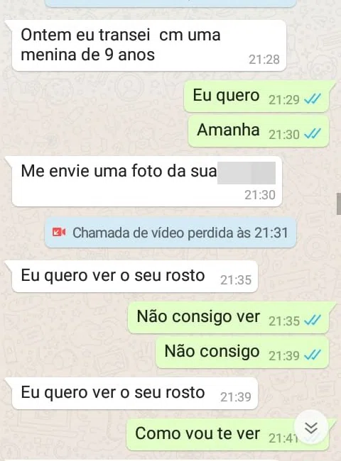 Homem de 32 anos é acusado de assediar sexualmente criança de 7 anos.