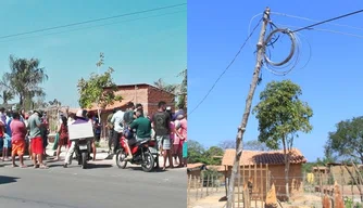 Moradores protestam contra corte de ligações clandestinas em Teresina