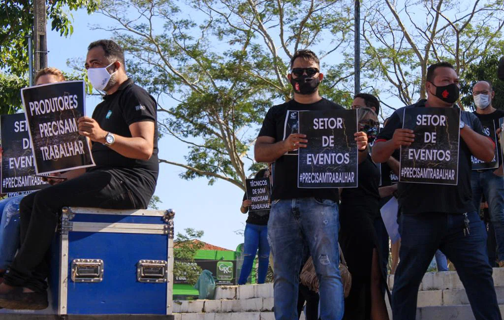 Protesto dos empresários e produtores de eventos