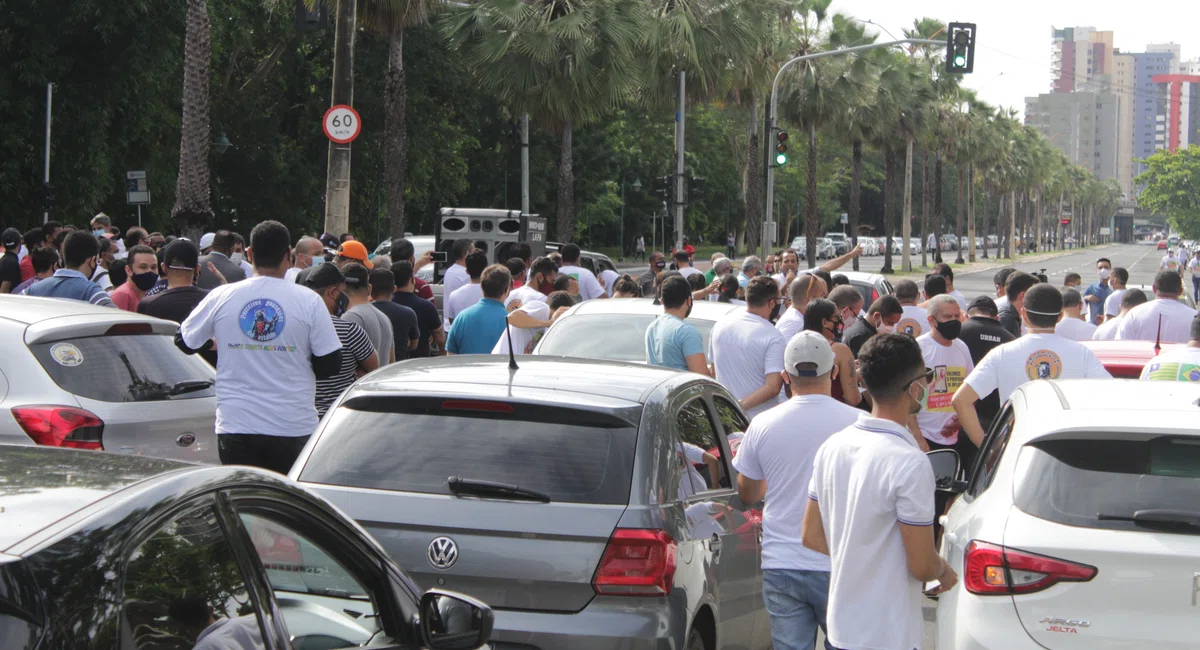 Manifestação motoristas de aplicativos