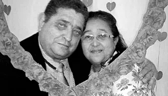 Miriam Ferreira Martins ao lado do esposo