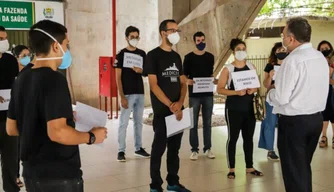 Estudantes da área de saúde foram recebidos pelo secretário Florentino Neto.