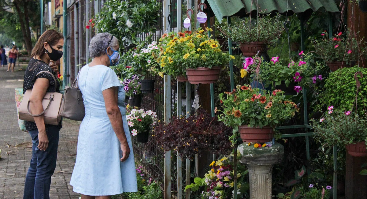 Venda de flores no Shopping natureza
