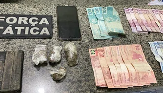 Material apreendido com os suspeitos em Parnaíba.