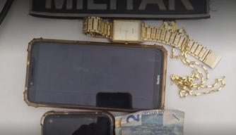 Material apreendido pela Polícia Militar em Altos-PI.