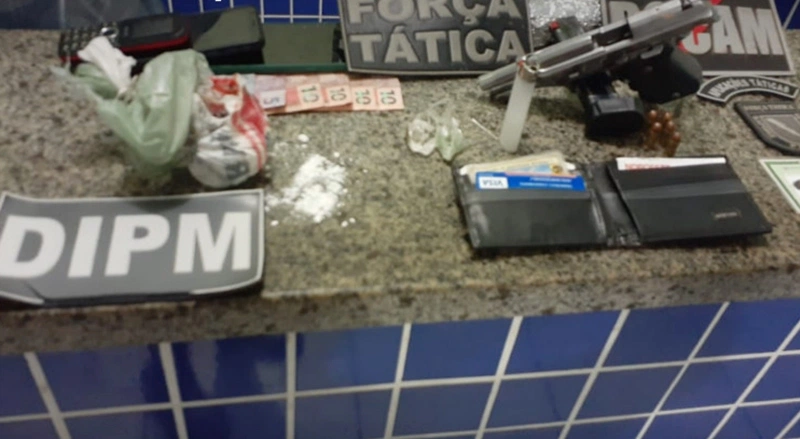 Material apreendido pela PM durante Operação Impacto, em Parnaíba.