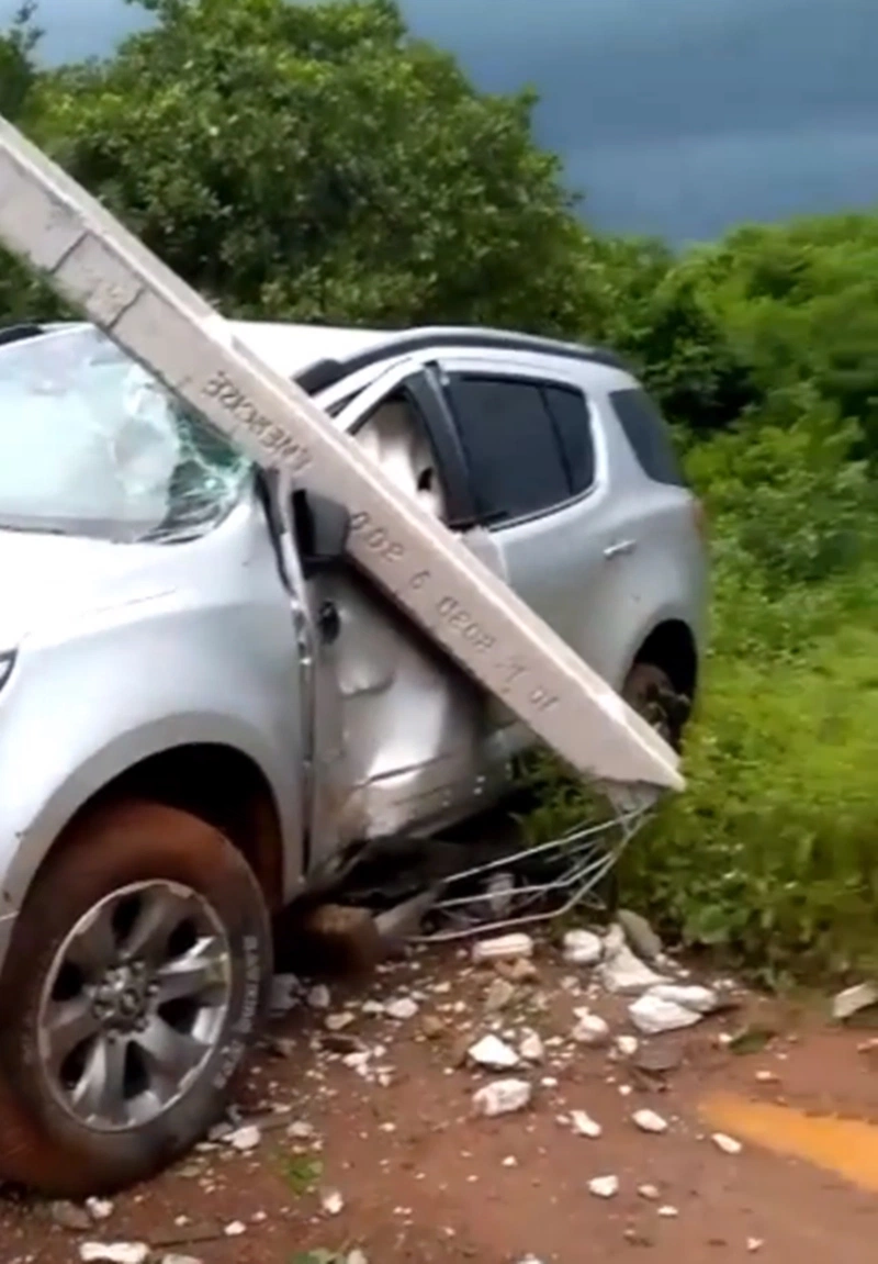 Veículo envolvido em acidente.