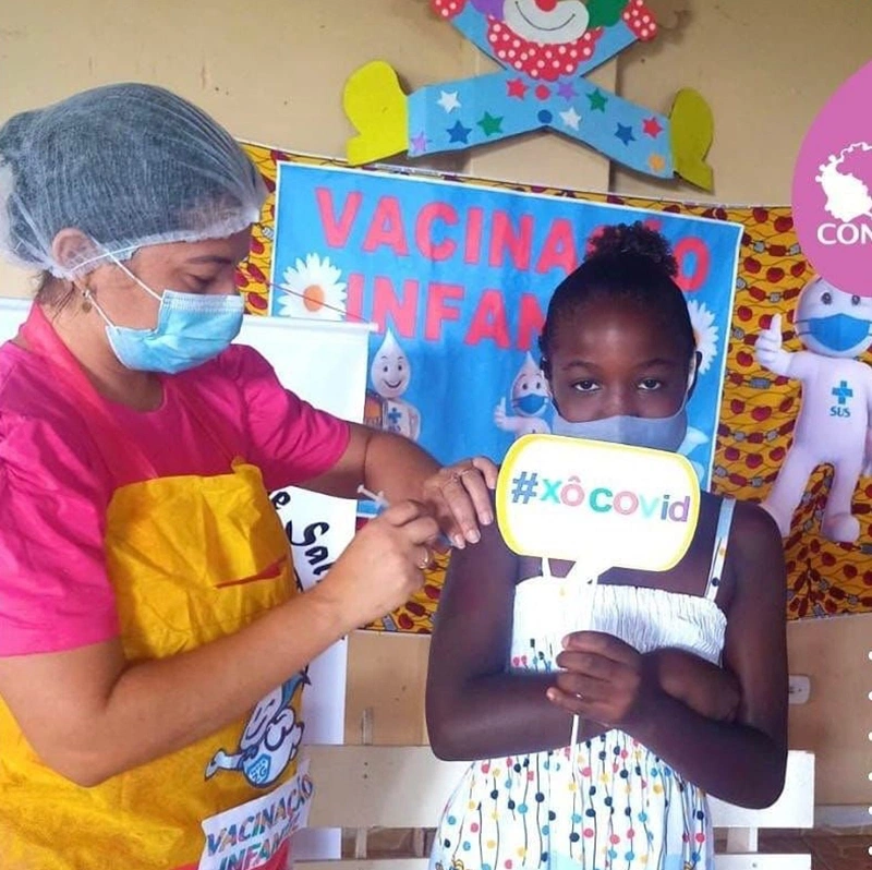 Vacinação infantil das comunidades quilombolas.