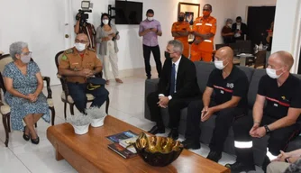 Governadora Regina Sousa e Comandante do Corpo de Bombeiros do Piauí José Rêgo
