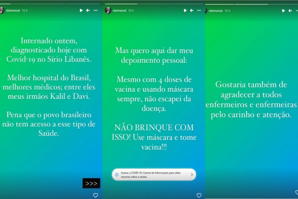 Apresentador Datena testa positivo para covid-19.
