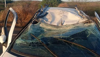 Acidente na BR 405 na cidade de Geminiano.