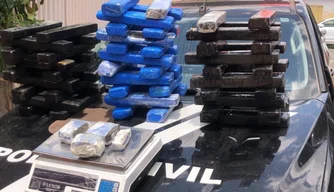 Apreensão de 30 tabletes de drogas.