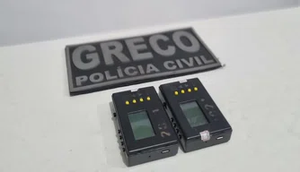 Aparelho apreendido com suspeito de furto em shopping de Teresina.