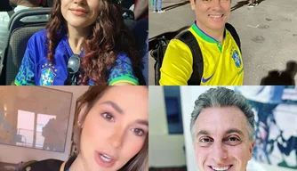 Famosos exibem look para acompanhar estreia do Brasil no Mundial.