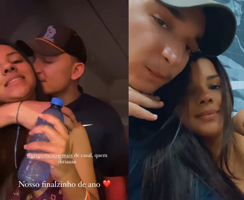 João Gomes e namorada