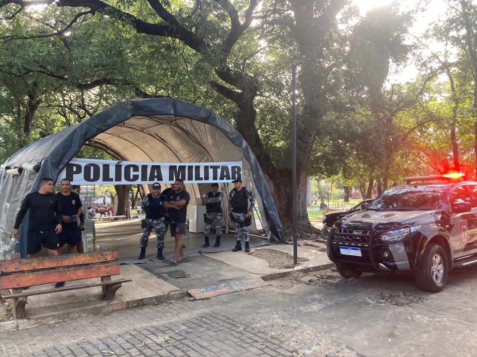 Posto de Comando na Praça da Bandeira