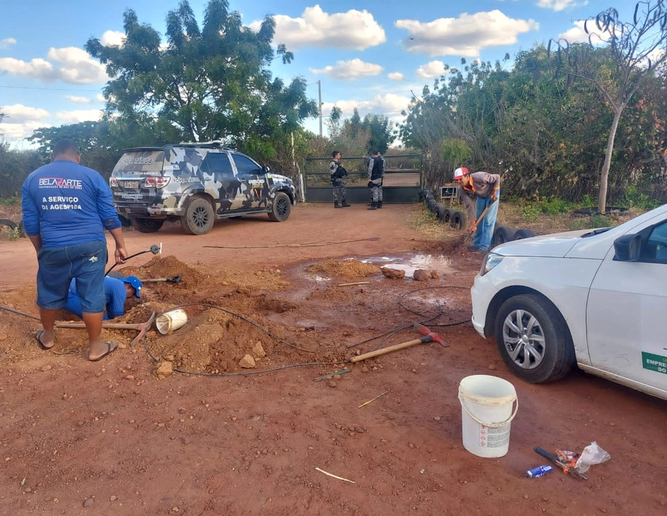 Operação da Agespisa nas adutoras do Garrincho e Serra Branca.