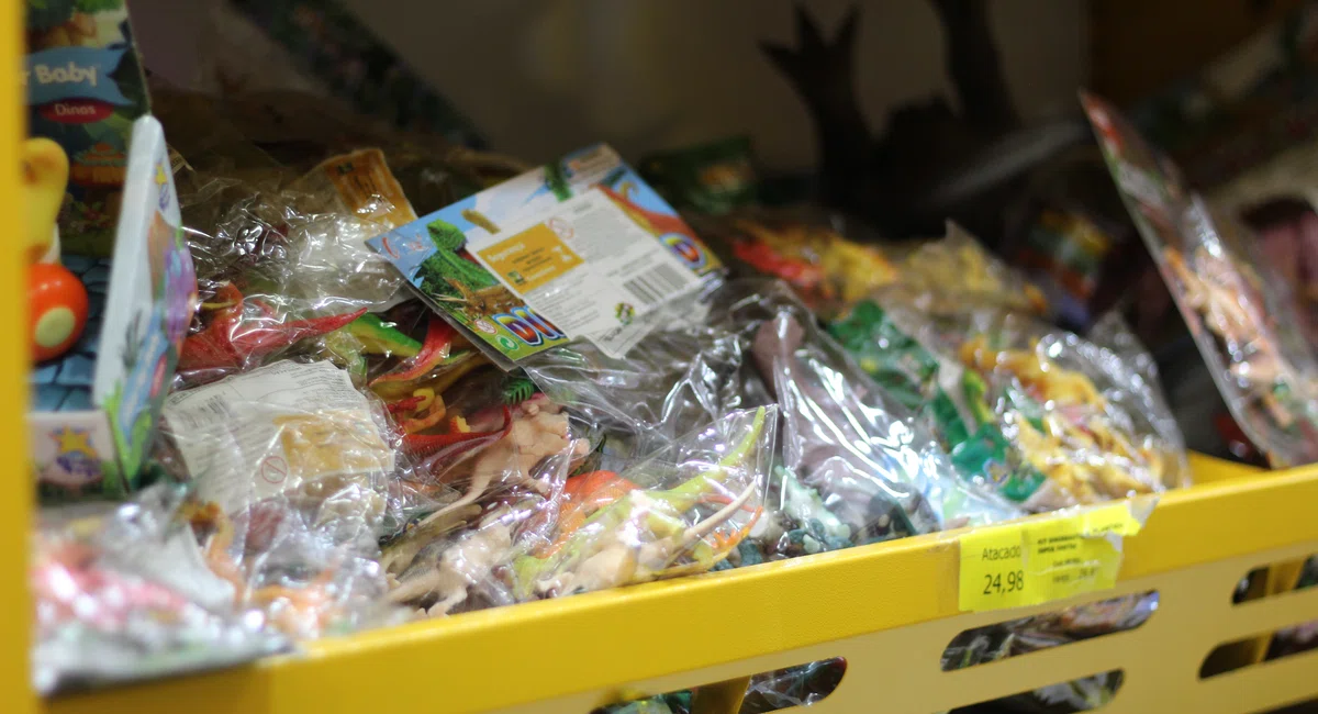Venda de brinquedos para o Dia das Crianças