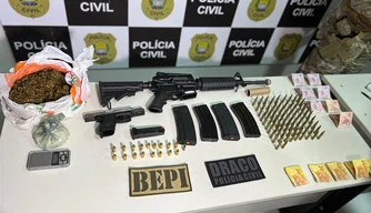 Materiais apreendidos pelo DRACO em Teresina
