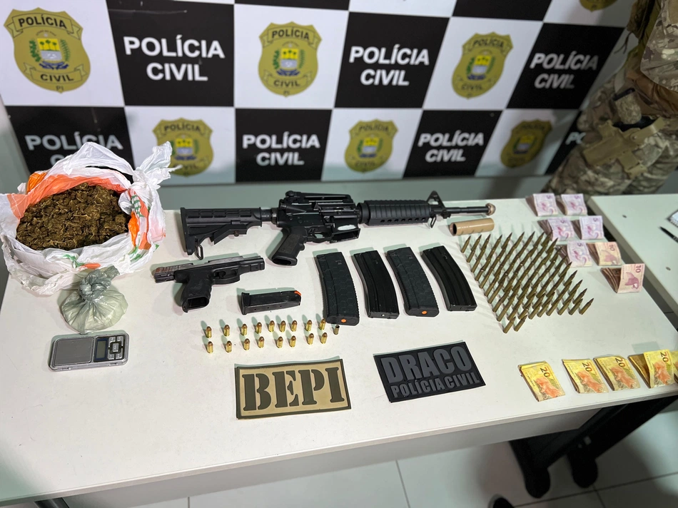 Materiais apreendidos pelo DRACO em Teresina